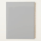 Personalisiert-Grau-Notebook | Individuelle Name Planer (Rückseite)