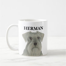 Personalisiert Grau Silver Schnauzer