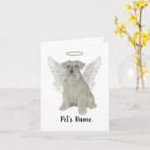Personalisiert Grau Silver Schnauzer Karte (Gelbe Blume)