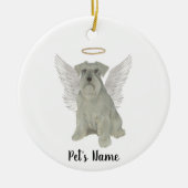 Personalisiert Grau Silver Schnauzer Keramik Ornament (Vorne)