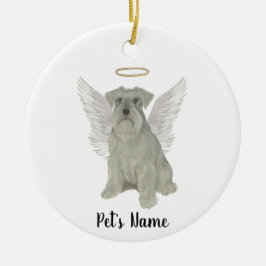Personalisiert Grau Silver Schnauzer Keramik Ornament