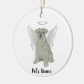 Personalisiert Grau Silver Schnauzer Keramik Ornament (Links)