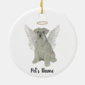 Personalisiert Grau Silver Schnauzer Keramik Ornament (Hinten)