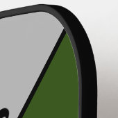 Personalisiert Grau- und Waldgrün Pickleball Schläger (Linke Seite)