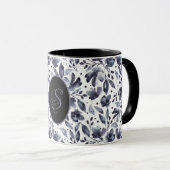 Personalisiert Grau & Violet Moderne Wasserfarben Tasse (VorderseiteRechts)