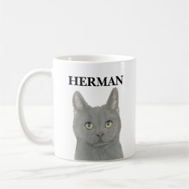 Personalisiert-graue Chartreuse-Katze Kaffeetasse