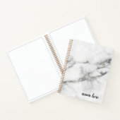 Personalisiert Graue Marble Sketchbook Notizblock (Innenseite)