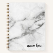 Personalisiert Graue Marble Sketchbook Notizblock (Vorderseite)