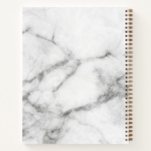 Personalisiert Graue Marble Sketchbook Notizblock (Rückseite)