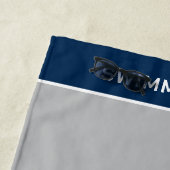 Personalisiert Graue Marineschwimmmannschaft Schwi Strandtuch (Beispiel)