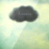 Personalisiert Graue Regenwolke Niedlich Fensteraufkleber (Blatt 3)