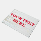 Personalisiert Gray Bamboo Wood Doormat Fußmatte (Schrägansicht)
