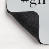 Personalisiert Gray #GirlBoss Name Mousepad (Ecke)