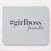 Personalisiert Gray #GirlBoss Name Mousepad (Vorne)
