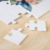 Personalisiert Gray Kitten in rosa Blume Puzzle (Seite)
