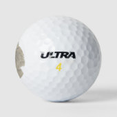 Personalisiert Gray Silver Poodle Golfball (Logo)