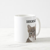 Personalisiert Gray Tabby Cat Kaffeetasse (VorderseiteRechts)
