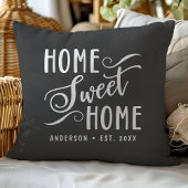 Personalisiert Gray Zuhause Sweet Zuhause Kissen