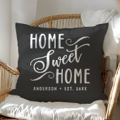Personalisiert Gray Zuhause Sweet Zuhause Kissen