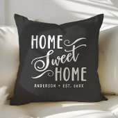 Personalisiert Gray Zuhause Sweet Zuhause Kissen