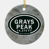 Personalisiert Grays Peak Colorado Keramikornament (Vorne)