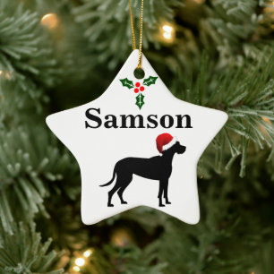 Personalisiert Great Dane Dog Weihnachten Keramik Ornament