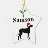 Personalisiert Great Dane Dog Weihnachten Keramik Ornament (Links)