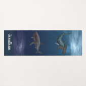Personalisiert Great White and Hammerhead Sharks Yogamatte (Rückseite (Horizontal))
