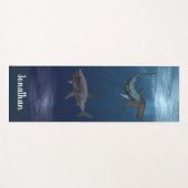 Personalisiert Great White and Hammerhead Sharks Yogamatte (Vorderseite (Horizontal))