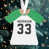 Personalisiert Green Baseball Jersey Ornament