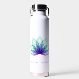 Personalisiert Green Blue Lila Lotus Blume Trinkflasche