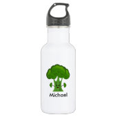 Personalisiert Green Broccoli Edelstahlflasche (Vorderseite)