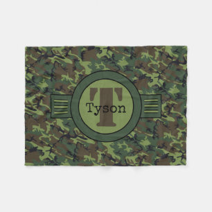 Personalisiert Green Camouflage Fleece Haustier Sc