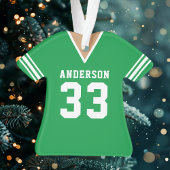 Personalisiert Green Football Jersey Ornament