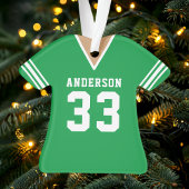 Personalisiert Green Football Jersey Ornament