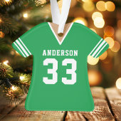 Personalisiert Green Football Jersey Ornament