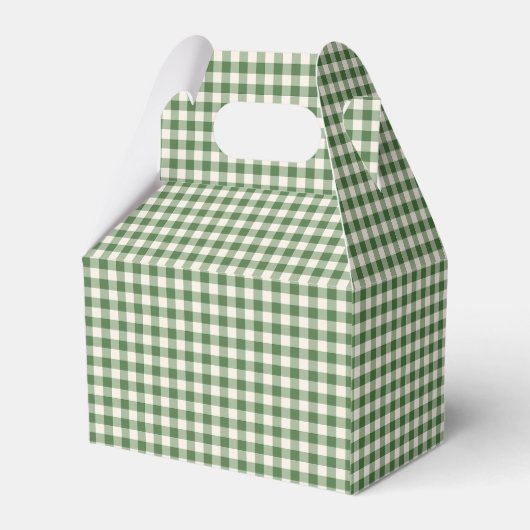 Personalisiert Green Gingham Kariert Name Weihnach Geschenkschachtel (Rückseite)