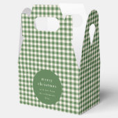 Personalisiert Green Gingham Kariert Name Weihnach Geschenkschachtel (Geöffnet)