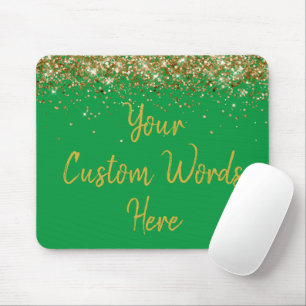 Personalisiert Green & Gold Gamer Ihr Geburtstagsg Mousepad