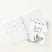 Personalisiert Green Gold Leaf Dankesblatt Notizblock (Innenseite)