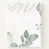 Personalisiert Green Gold Leaf Dankesblatt Notizblock (Rückseite)