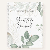 Personalisiert Green Gold Leaf Dankesblatt Notizblock (Vorderseite)