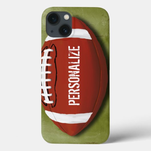 Personalisiert Green Grunge Football Case-Mate iPhone Hülle (Rückseite)