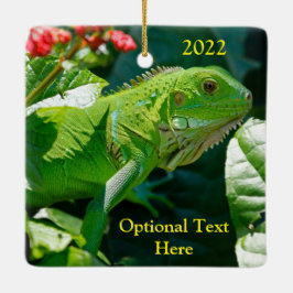 Personalisiert Green Iguana Lizard Keramikornament
