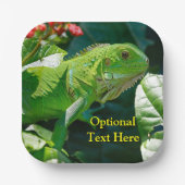 Personalisiert Green Iguana Lizard Pappteller (Vorderseite)