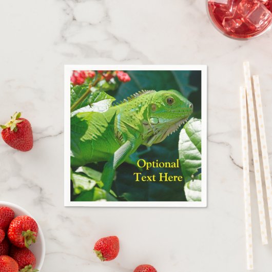 Personalisiert Green Iguana Lizard Serviette (Beispiel)