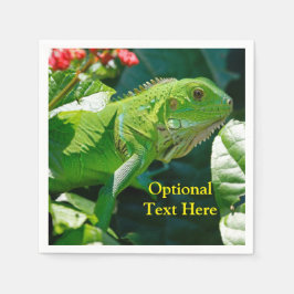 Personalisiert Green Iguana Lizard Serviette