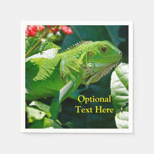 Personalisiert Green Iguana Lizard Serviette (Vorderseite)