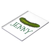 Personalisiert Green Kosher Dill Pickle Notebook Notizblock (Linke Seite)