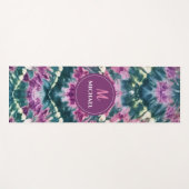 Personalisiert Green Lila White Bali Batik Gefärbt Yogamatte (Vorderseite (Horizontal))